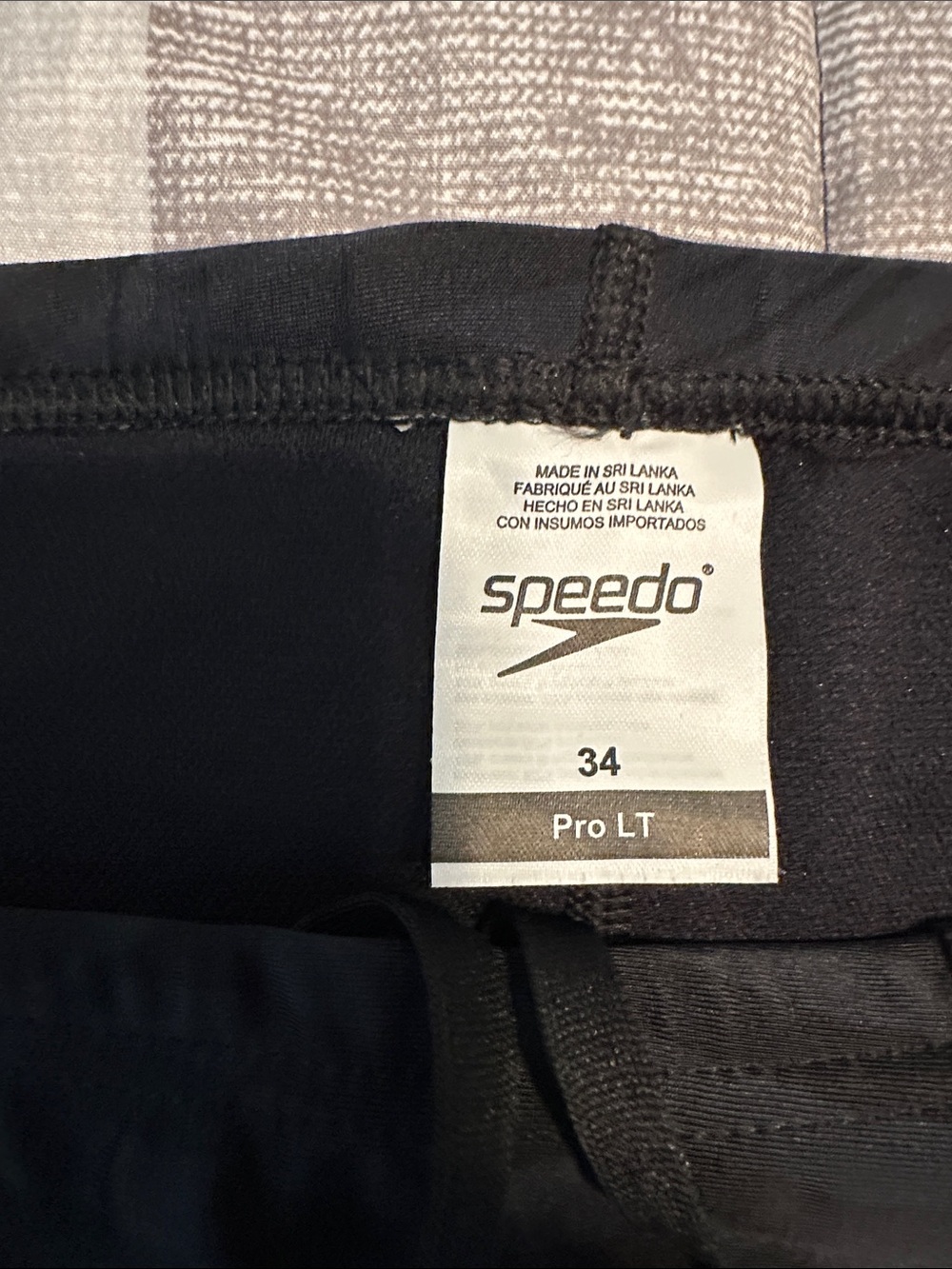 Speedo Black Geometric Jammer Swim Shorts - Picture 2 of 4